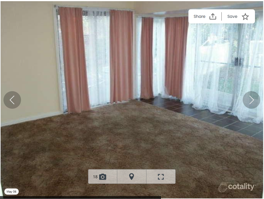 Blacktown corner living room before renovation